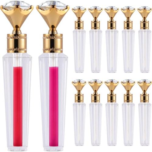 3ml Lip Gloss Tube Diamond Cap Plastic Lip Gloss Containers Bottle Empty Cosmetic Container Makeup Travel Perfumery Packaging