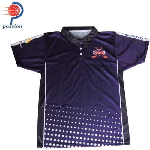 25 Each Dark Blue Inline Hockey Fans Polo Shirts With White Dot Design