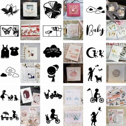 Germany Baby Clothes Cloud Lotus Moon Cutting Dies DIY Crafts Card Album Make Scrapbook Stencil New Dies Cuts 2020