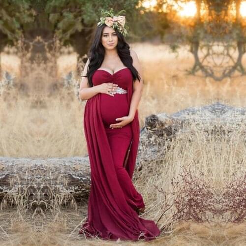 Maternity Cotton Dresses Maternity Photography Props Sleeveless Sexy Plus Size Maternity Gown Mermaid Style Baby Shower Dress