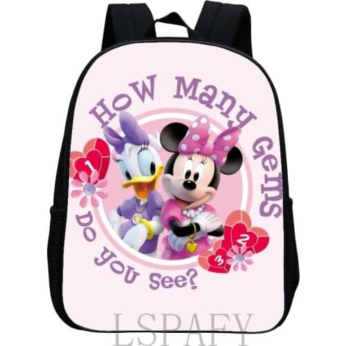 Disney Mickey Mouse Bag Casual Nylon Backpack School Bag Girls Canvas Travel Backpack Kindergarten Bags Satchel Rucksack