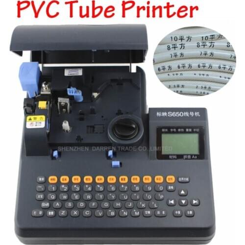 Cable ID Printer PC Controlling Electronic Lettering Machine PVC Tube Printer Wire Marker Machine Line Marking Printer S650