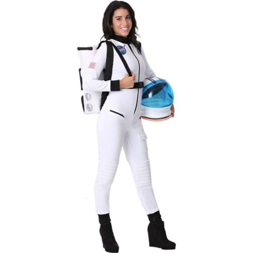 New astronaut cosplay suit with adult spacesuit helmet star party clothes performance Halloween props for women
