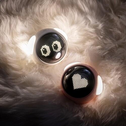 Cute Expression Alarm Clock Bedside Voice Control Night Light Snooze Chargeable Smart Child Digital Table Clock Desk Decoration