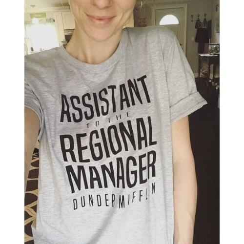 Sunfiz YF Printed Men T Shirt Cotton Tshirts O-Neck Short-Sleeve Assistant To The Regional Manager Fun Women T-Shirt