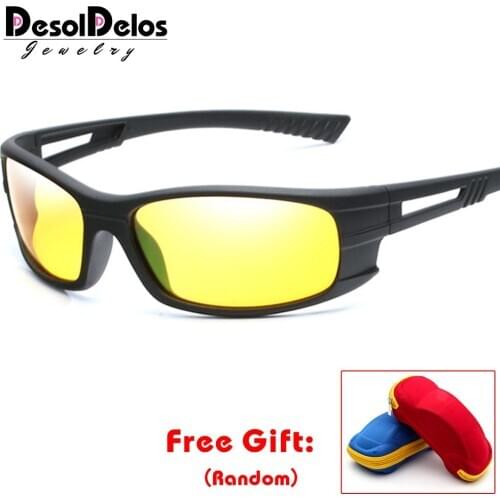 Men Polarized Sun Glasses UV400 Black Frame Plastic Sunglasses Women Oval Driving Sport Glasses Gafas De Sol 063 with box