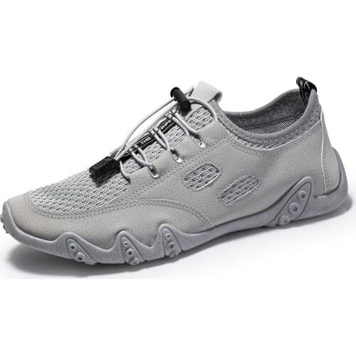 2021 Early Autumn New Korean Style Mens Vulcanize Shoes Breathable Mesh Shallow Flat Causal Shoes Non-slip Suitable for Climb