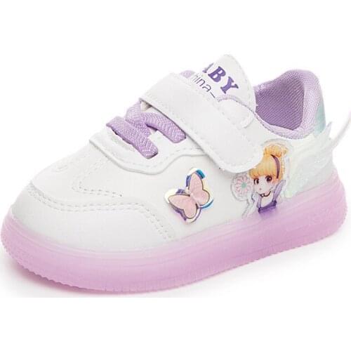 2021 New Baby Toddler Shoes Soft Sole Shoes Childrens Single Shoes Non-slip Breathable Sweet Cute Casual Flats Hot All-match