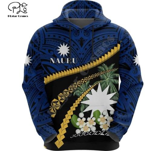NewFashion Nauru Micronesia Island Country Flag Tribal Culture Retro Pullover 3DPrint Men/Women Autumn Colorful Funny Hoodies 30