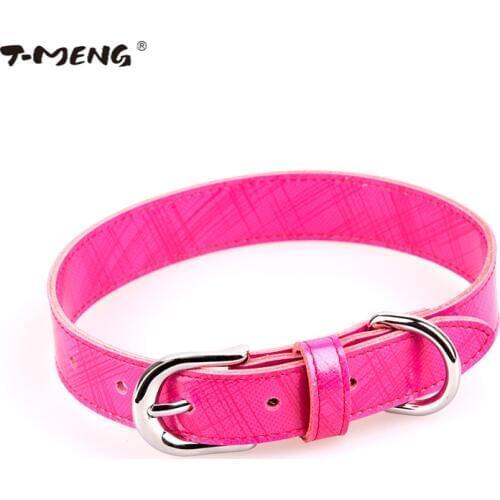 Genuine Leather Dog Collar For Small Medium Large Breeds Unique Print Adjustable M L Necklace Pet Products Dogs Accesorios