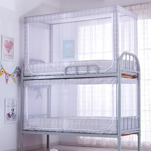 Student Dormitory Mosquito Nets 0.9M Single Bed Bracket Bunk Bunk Universal 0.8 M Bed Bedroom Zipper Fully Closed