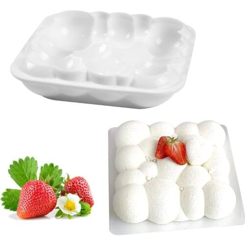 Silicone Cake Mold Nonstick Heat Resistant Reusable Baking Tools Tray DIY Birthday Christmas Bakeware Bubble Shape Mousse Mould