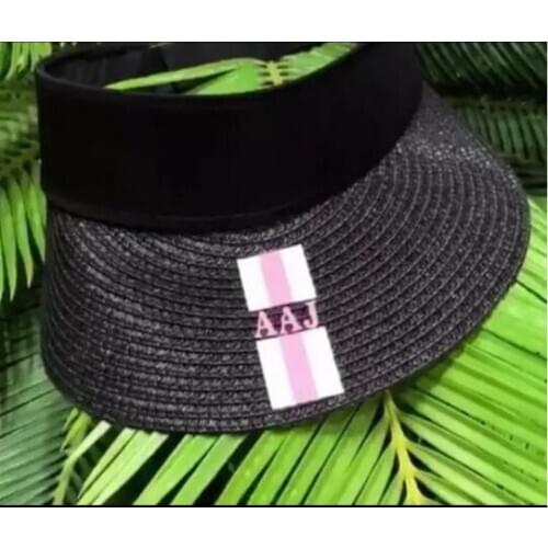 Custom monogrammed Staw Visor, Personalized initials Sun Visors, Bachelorette Party Beach Hat-Vacation wear-bridesmaid gifts