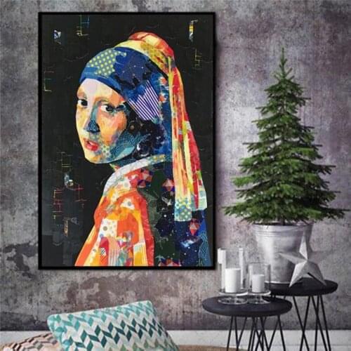 Modern Fashion Vintage Woman Poster Abstract Graffiti Street Art Canvas Painting Home Wall Decoration Frameless Mural Pictures