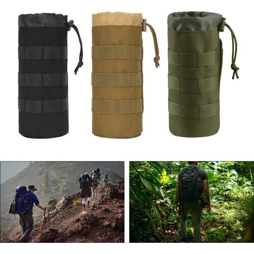 Molle Water Bottle Carrier Pouch 1500ml 52oz Outdoor Hydration Bag Case