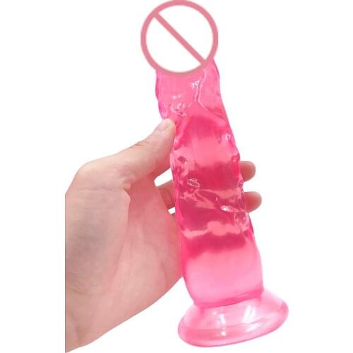 Super dildo Realistic soft 20*4CM Dildos Artificial Simulate Penis With Strong Suction Cup Dick Sex Product Sex toys for women