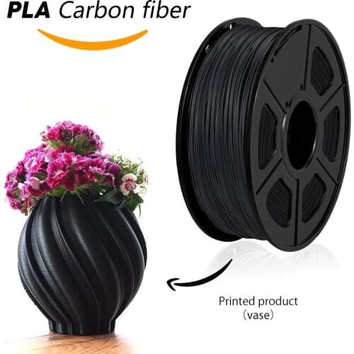 SUNLU 3d Printer Filament Carbon 1.75 1KG Dimension Accuracy +/-0.02mm Carbon Fiber Filament Similar Metal 3D Printing Material