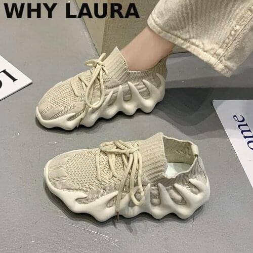 Womens casual shoes breathable tennis elastic sneakers comfortable walking shoes lightweight fashion flats for couples