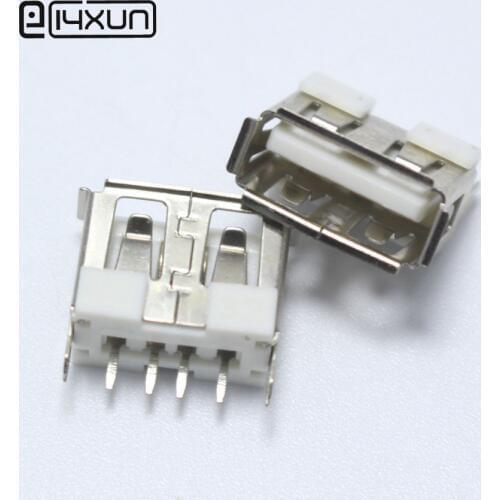 10PCS DIP USB Type A Female jack 4PIN AF 10.0 PCB Mount Socket Connector Curling Edge DIY Repair Phone Toy Parts