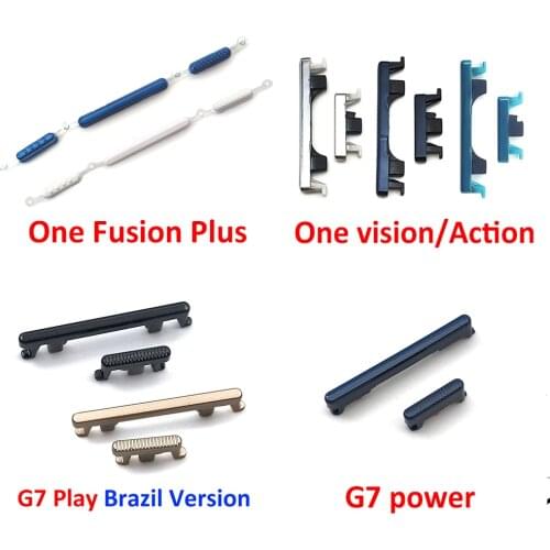 10Pcs Power Button+Volume Side Button For Motorola Moto G7 G6 Plus Play Power One Vision Action Replacement Parts