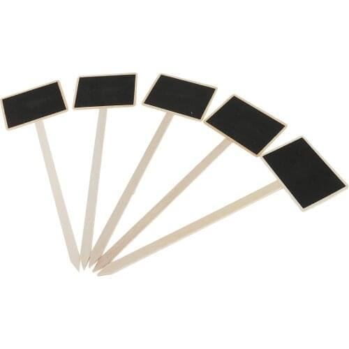 20 Pieces Rectangle Wooden Chalkboard Blackboard Party Message Board Plant Markers Price Tags