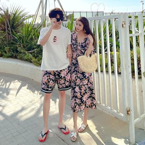 2126# New beach holiday style lovers wear couples clothes couples clothing