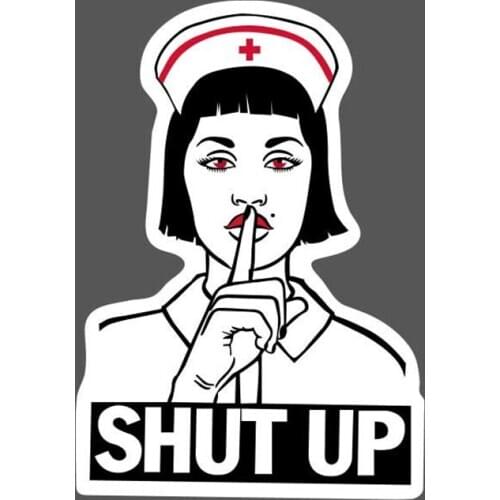 5 Pcs/Lot Shut Up Nurse Graffiti Stickers Bomb Waterproof DIY Skateboard Luggage Laptop Suitcase Water Bottle Guitar Decals Pack