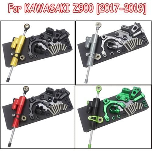 CNC aluminum Damper Steering Stabilize Safety Control Bracket Mount kit Motorbike Motorcycle FOR KAWASAKI z900 2017-2019 z 900