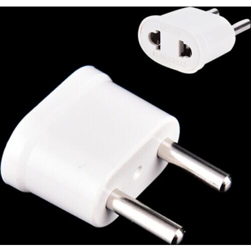 White US To EU Plug Power Adapter Travel Power Plug Adapter Converter Wall Charger Electric Plug Power Cord Charger Sockets 1pc