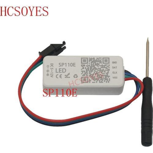 SP110E Bluetooth Pixel light Controller by smart phone APP For WS2812B SK6812 LPD8806 DMX512 1903 RGB/RGBW DC5-24V