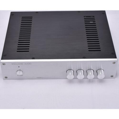 Amp Case Shell DIY Box 320*70*248MM All Aluminum Amplifier Chassis Housing 3207-A with Rubber Feet Power Socket
