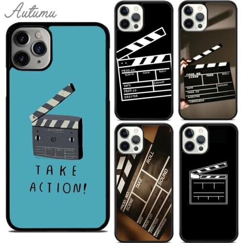 Film Movie maker Clapper board Phone Case for iPhone 11 12 Pro Max mini X XR XS SE 2020 5 6S 7 8 Plus Samsung S8 S9 S10 Cover