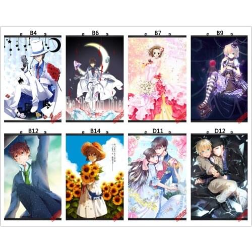 Coscase Anime Detective Conan Case Closed Kaitou Kiddo Mouri Ran Edogawa Konan Home Decor Wall Scroll Poster Decorative Picture