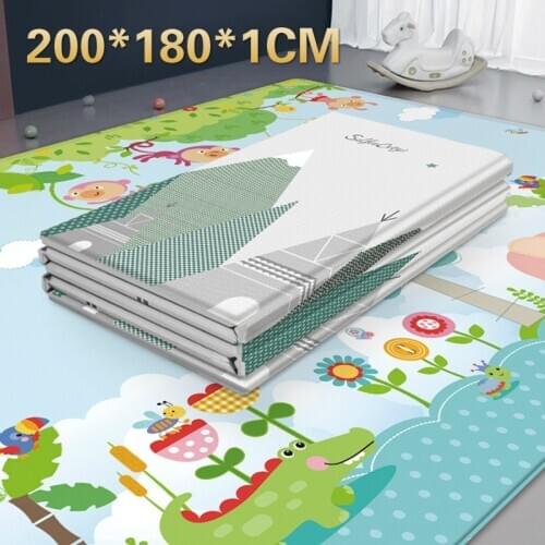 Double-sided Foldable Baby Play Mat LDPE Puzzle Mat Educational Childrens Carpet Climbing Mat Childrens Carpet Game Toy Mat