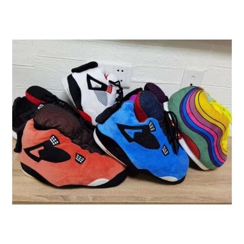 Unisex Big Size Sneakers Women House Floor Slippers Women/Men Winter Warm Home Slippers Ladies Slides One Size Shoes