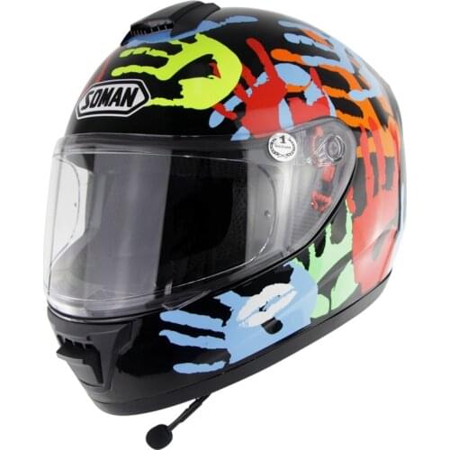 Motorcycle Helmet Kask Bluetooth Capacete De Motocacleta Full Face Helm With Bluetooth Headset Motor Bike Casque SM962-BT