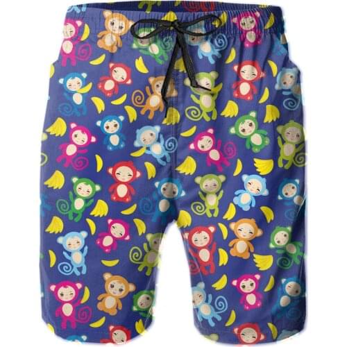 Animal Monkey Mens beach shorts Quick dry travel swimsuit swimming trunks surf pants slacks mountain sports pants