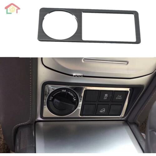 Stainless Steel Four-wheel Drive Slip Button Trim Cover for Toyota Land Cruiser Prado 150 2018 Years Accessories