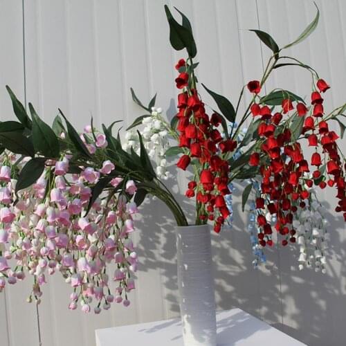 New artificial flower bellflower Campanula wedding soft decoration DIY bell flower home hotel wedding decoration silk flower