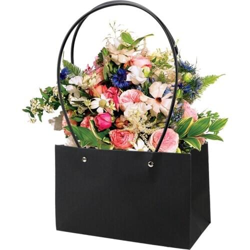 Kraft Paper Bag With Handle Flower Bag For Wedding Birthday Party Favor Gift Christmas New Year Shopping Package