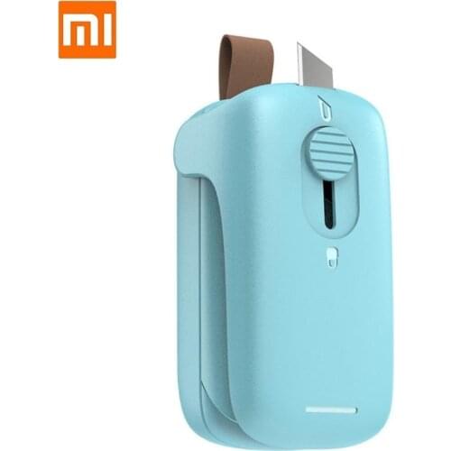 Xiaomi Portable sealing machine household mini hand-pressed Heater Sealer food bag snack plastic bag Sealing clip Unboxing knife