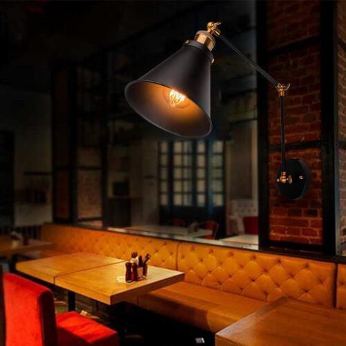 Industrial Retro Long Arm Wall Lamp Creative Nostalgic Retractable Bedroom Bedside Restaurant Cafe Wrought Iron Wall Lamp