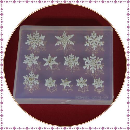 Snowflake silicone mold DIY resin jewelry pendant necklace pendant lanugo mold resin molds for jewelry
