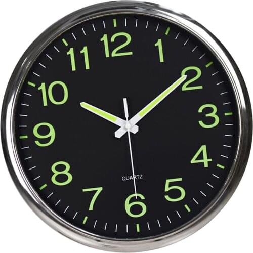 Luminous Wall Clock Dark Glowing Number Hanging Slient Modern Night Light Watch Decoration For Living Room Bedroom