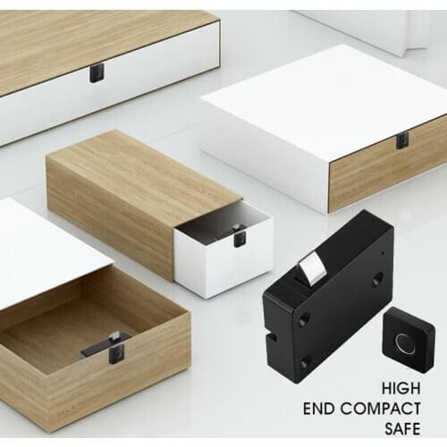 Intelligent Lock Electric Fingerprint Lock Fingerprint Drawer Lock Black Smart Modern Simplicity Office Wardrobe