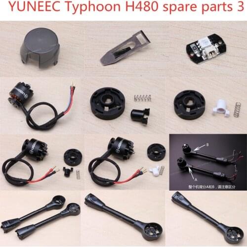 YUNEEC typhoon H480 RC Quadcopter spare parts original accessories Motor Arm blade seat led lampshade Iron card set