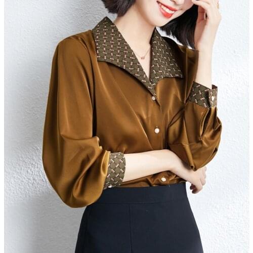 Pop arrival Spring Autumn ladies shirts Long Sleeve Womens Blouses Vogue print Shirts Tops Blusas Mujer