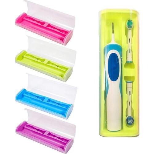 1PC Portable Electric Toothbrush Holder Case Box Travel Camping For Oral-B 4 Colors Bathroom Accessories 21.5cmx8.0cmx4.5cm