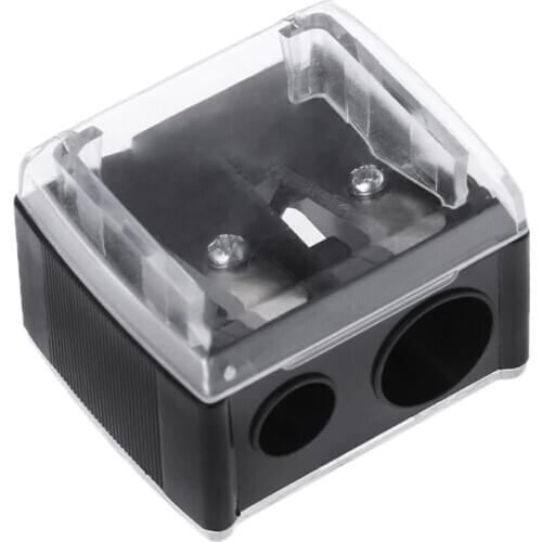 1Pc Double Holes Sharpener for Cosmetics Eyeliner Pencil + Pencil Sharpener Makeup Set Practical Eye Liner Pen Tool New