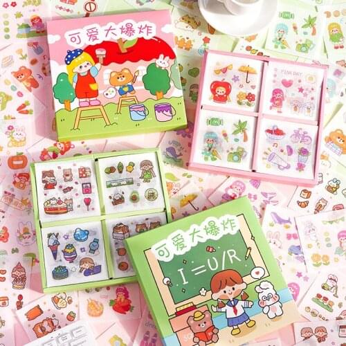 10sets Kawaii Stationery Stickers Cute Big Bang Second Bomb Series DIY Craft Scrapbooking Album Junk Journal stickers